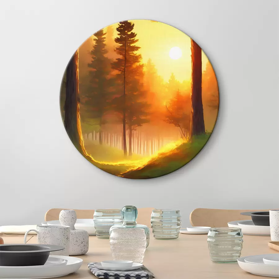 murales de pared Reflejo de la puesta de sol en el río r37998