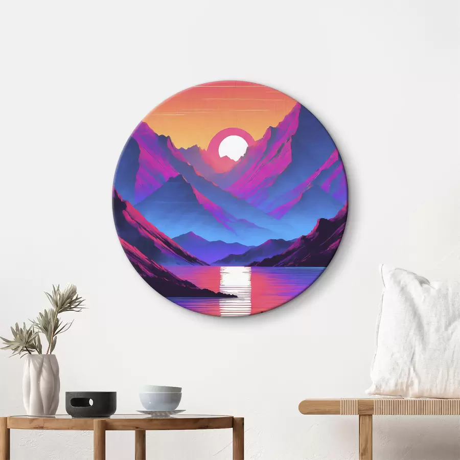 murales de pared Majestuosas montañas al atardecer r37999