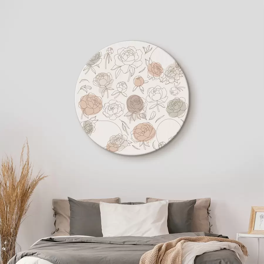 murales de pared Elegante diseño floral r38017