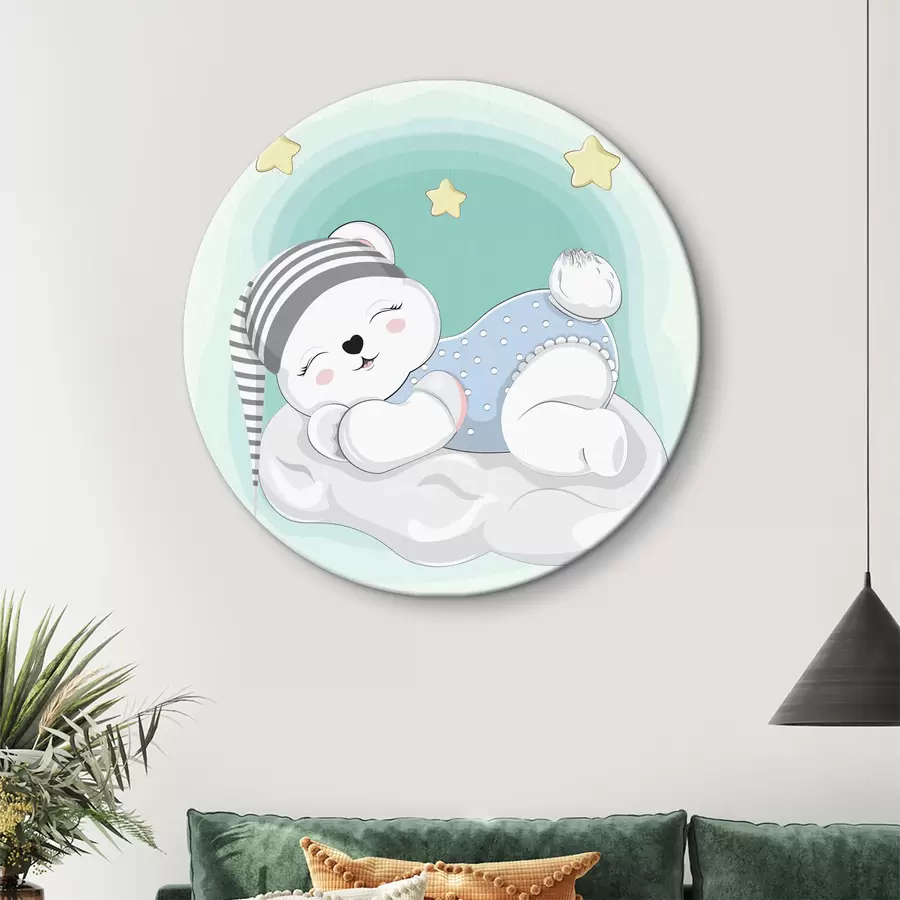 murales de pared Un oso mágico sueña en una nube r38040