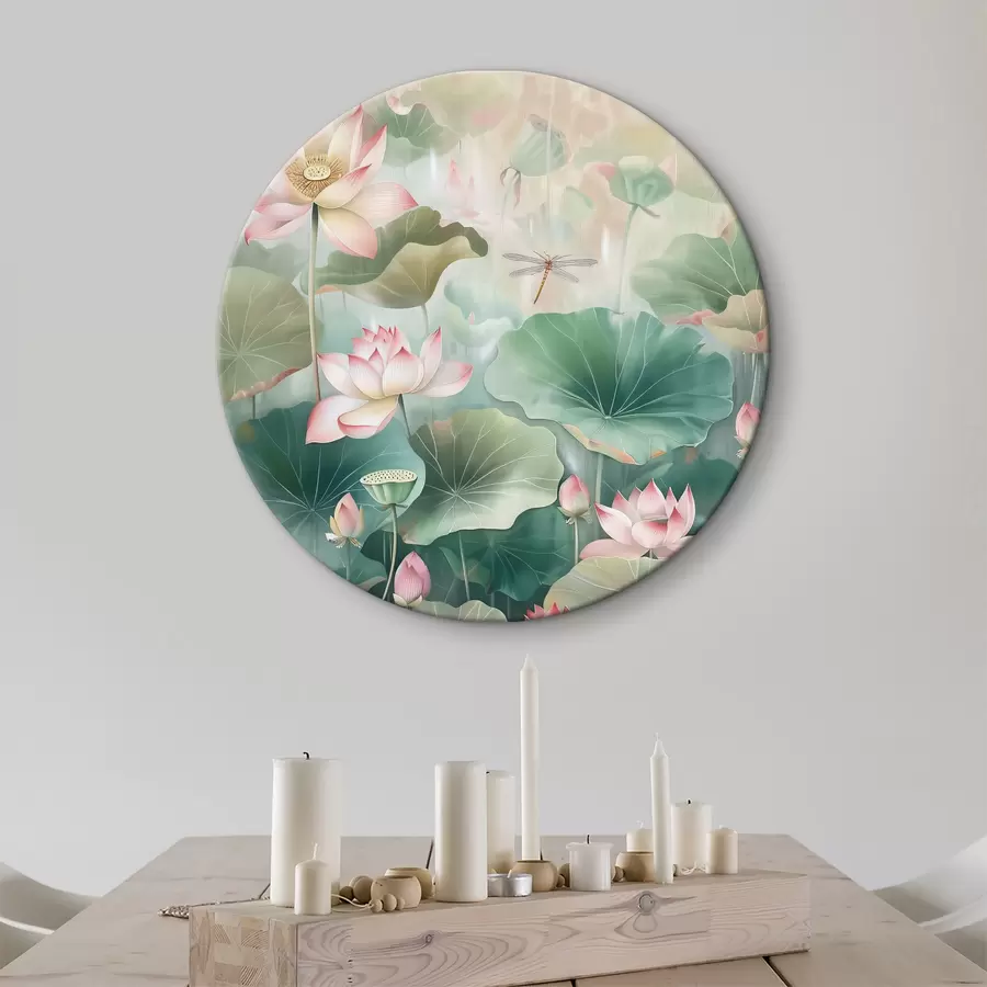 murales de pared Un cuadro de flores y hojas r38154