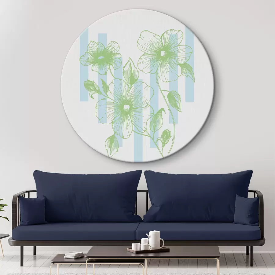 murales de pared Dibujo de flores en la pared r38212