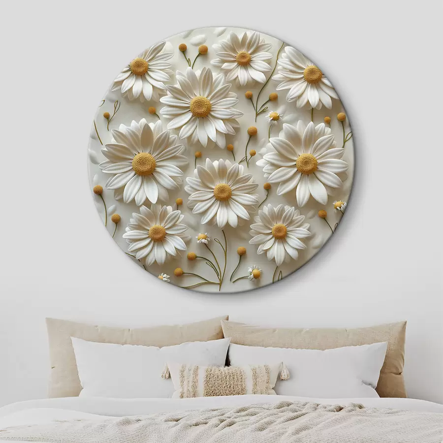 murales de pared Flor blanca y amarilla r38240