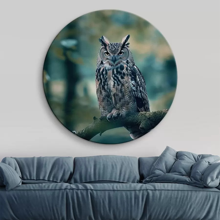 murales de pared Un búho sentado en una rama r38249