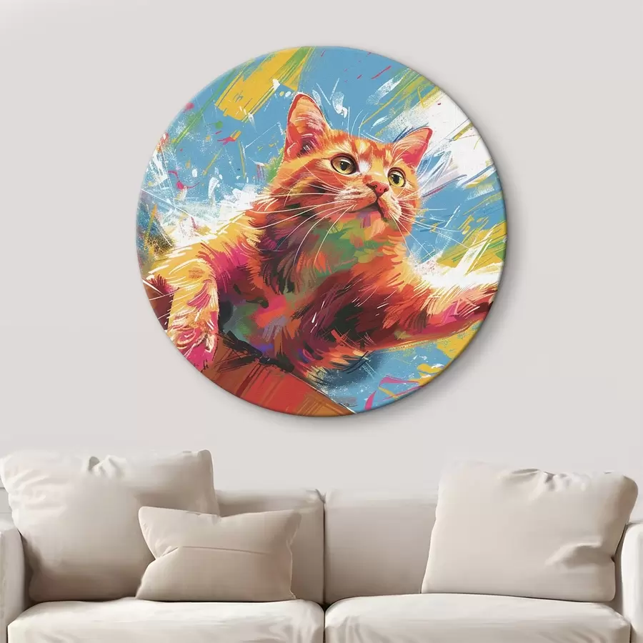 murales de pared Gato que saca la pata r38251