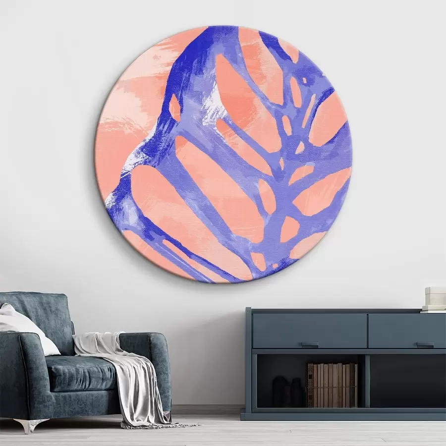 murales de pared Hoja azul y morada r38284