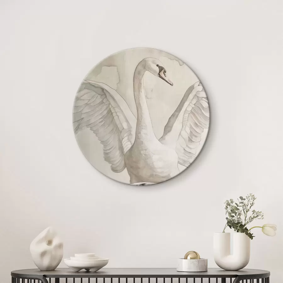 murales de pared Dibujo de un cisne r38290
