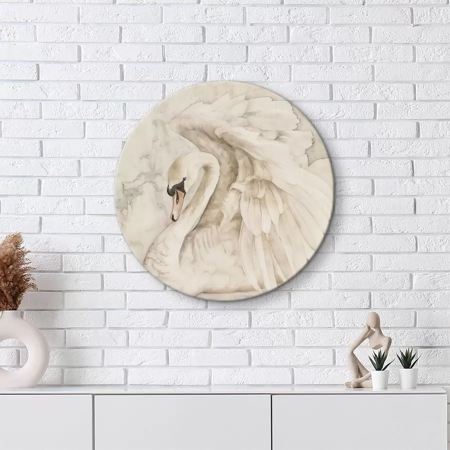 murales de pared Cisne blanco con alas r38296