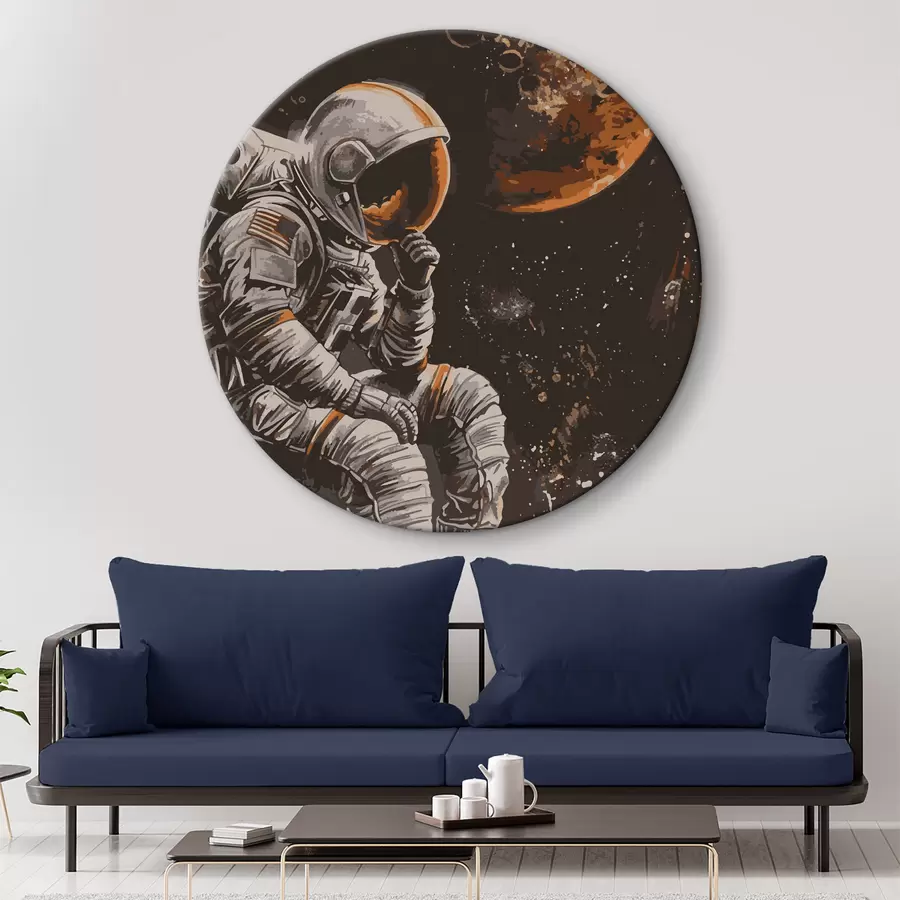 murales de pared Astronauta sentado en una roca r38316