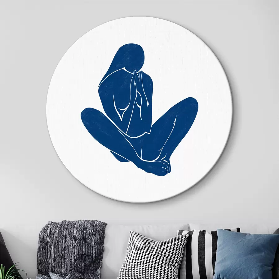 murales de pared Silueta azul de una mujer r38388