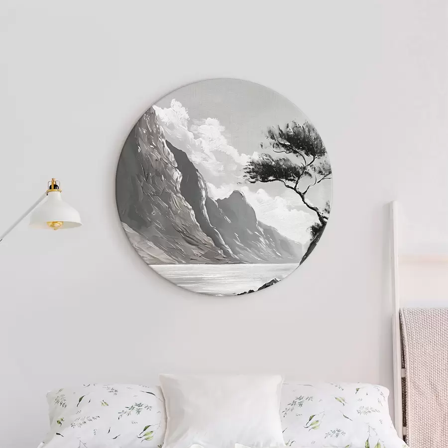 murales de pared Playa con un árbol y una masa de agua r38421