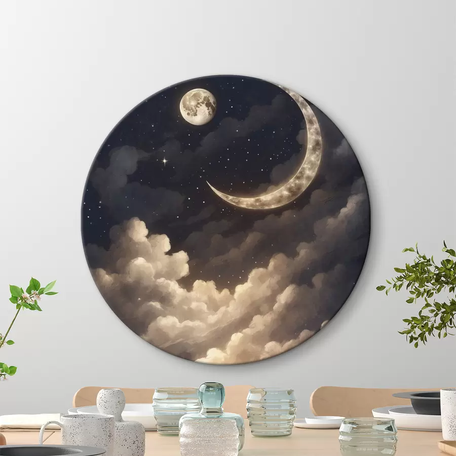 murales de pared Luna y nubes en el cielo r38437