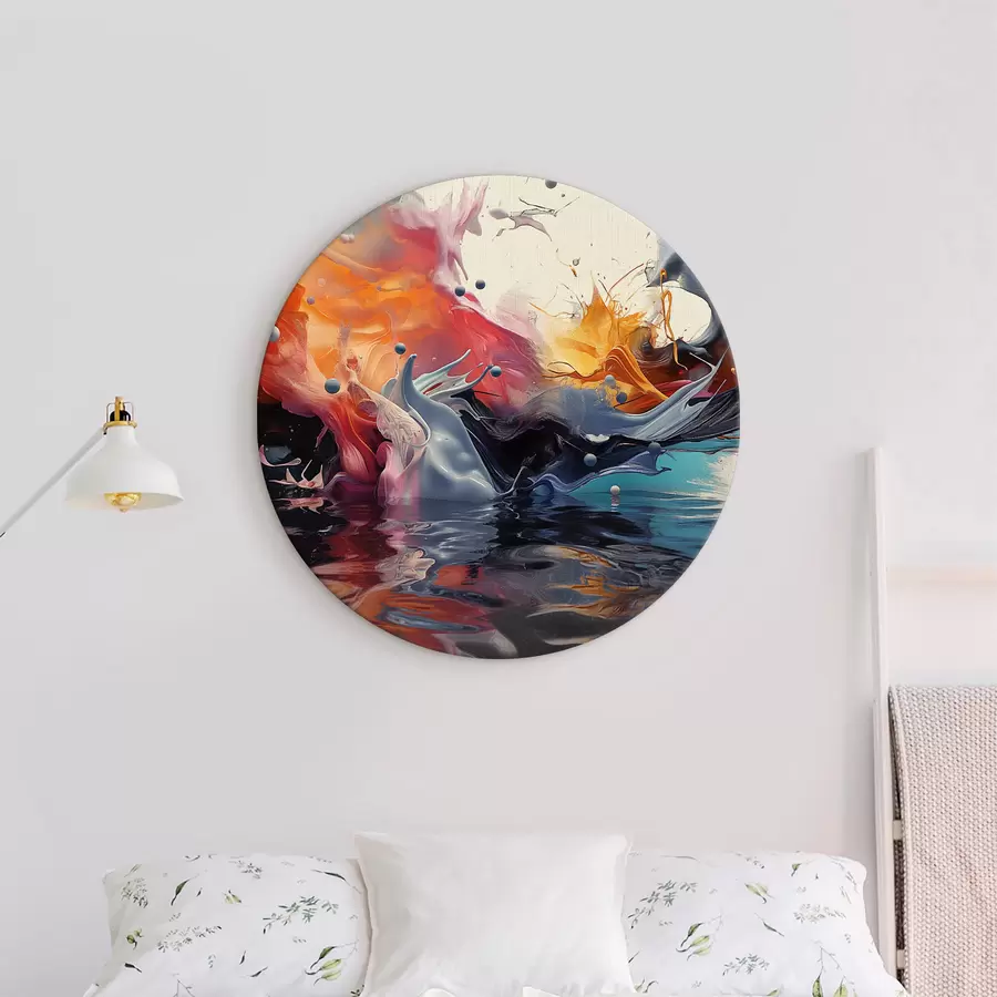 murales de pared Pintura de colores salpicando agua r38456