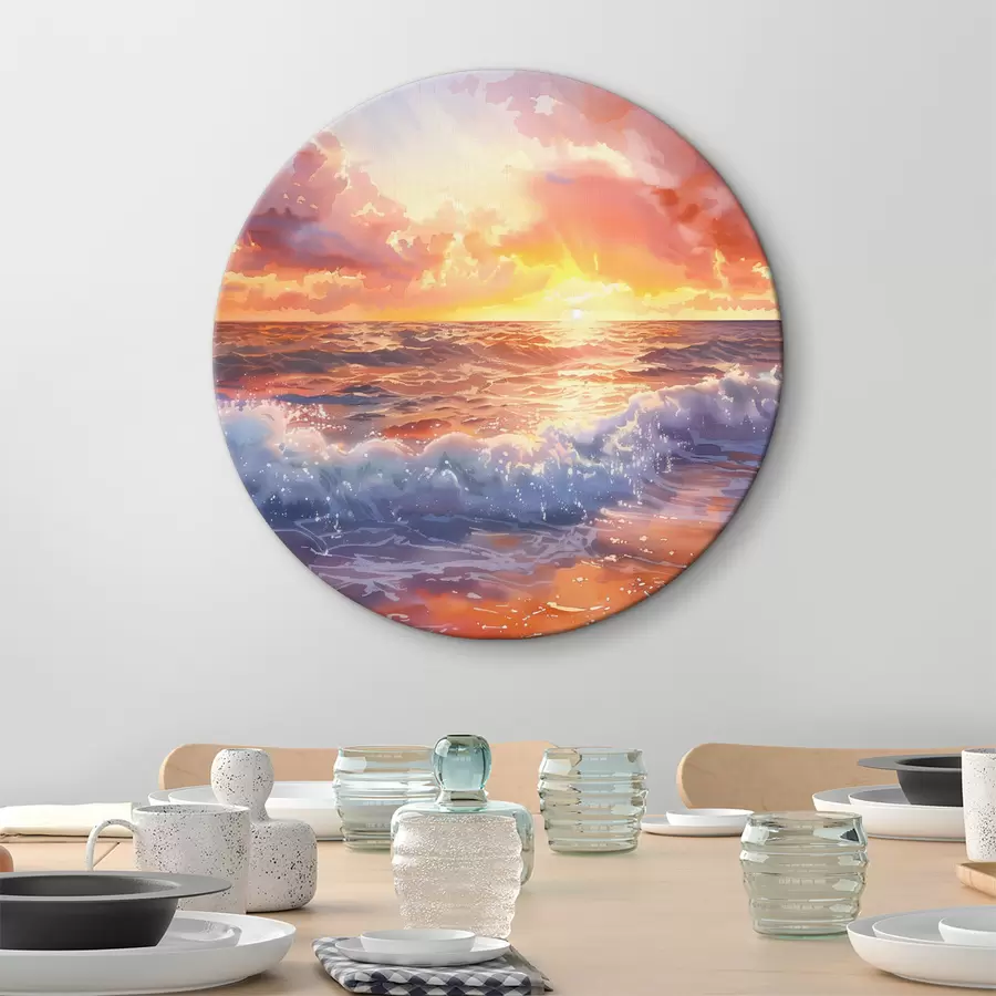 murales de pared Puesta de sol sobre el océano r38476