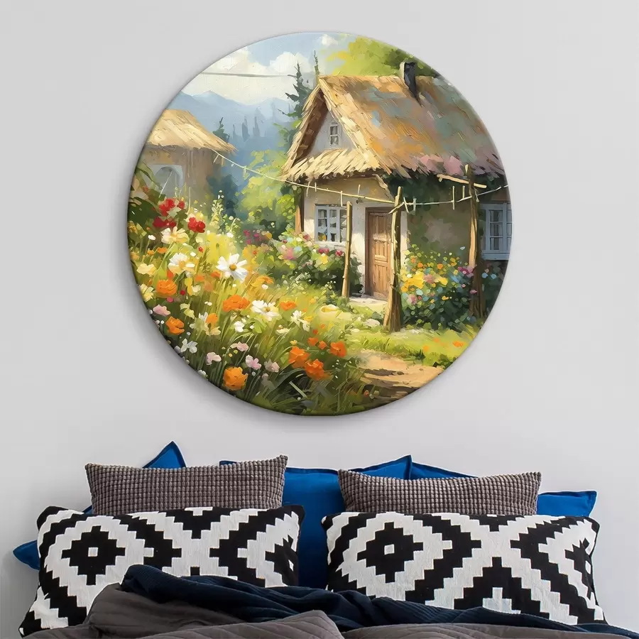 murales de pared Pintar la casa con flores r38493