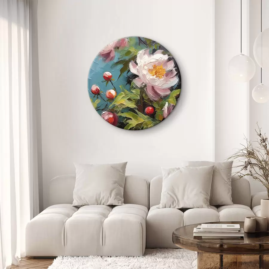 murales de pared Una imagen de flores y capullos r38496