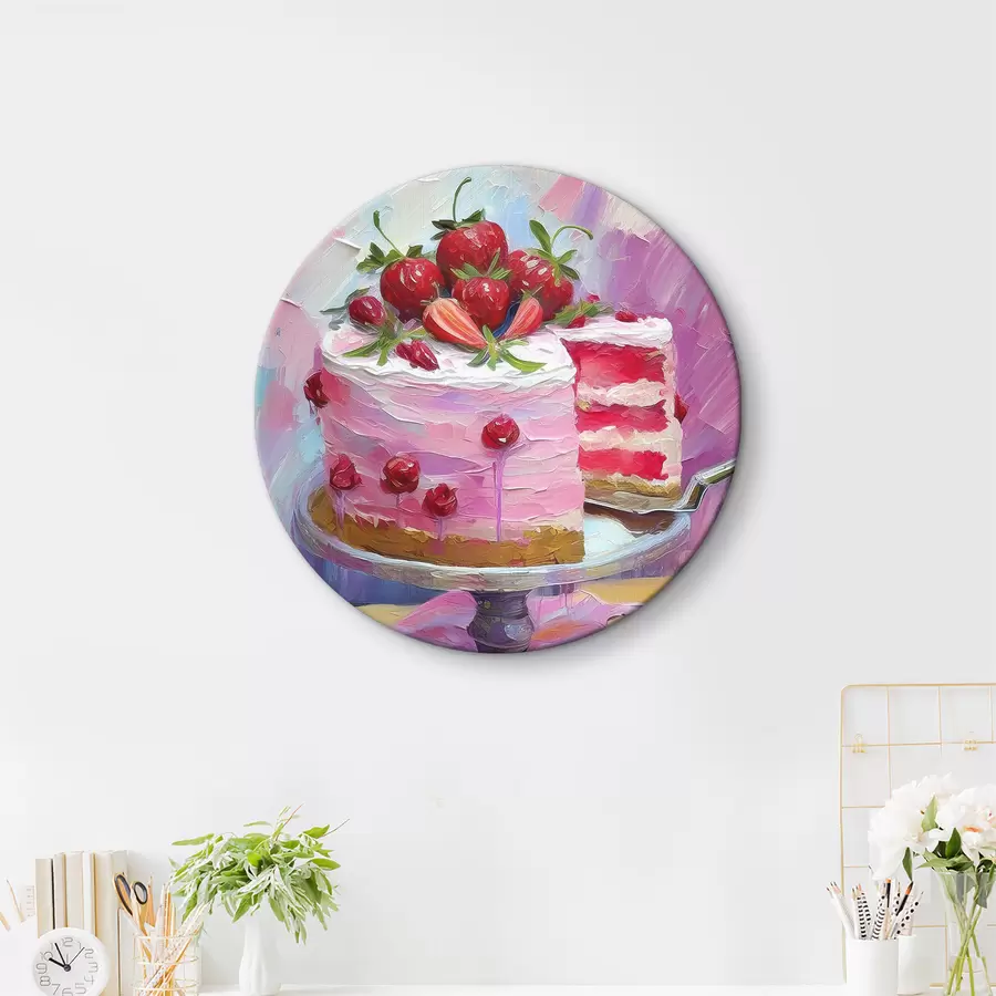 murales de pared Pintar una tarta con un trozo de tarta r38498