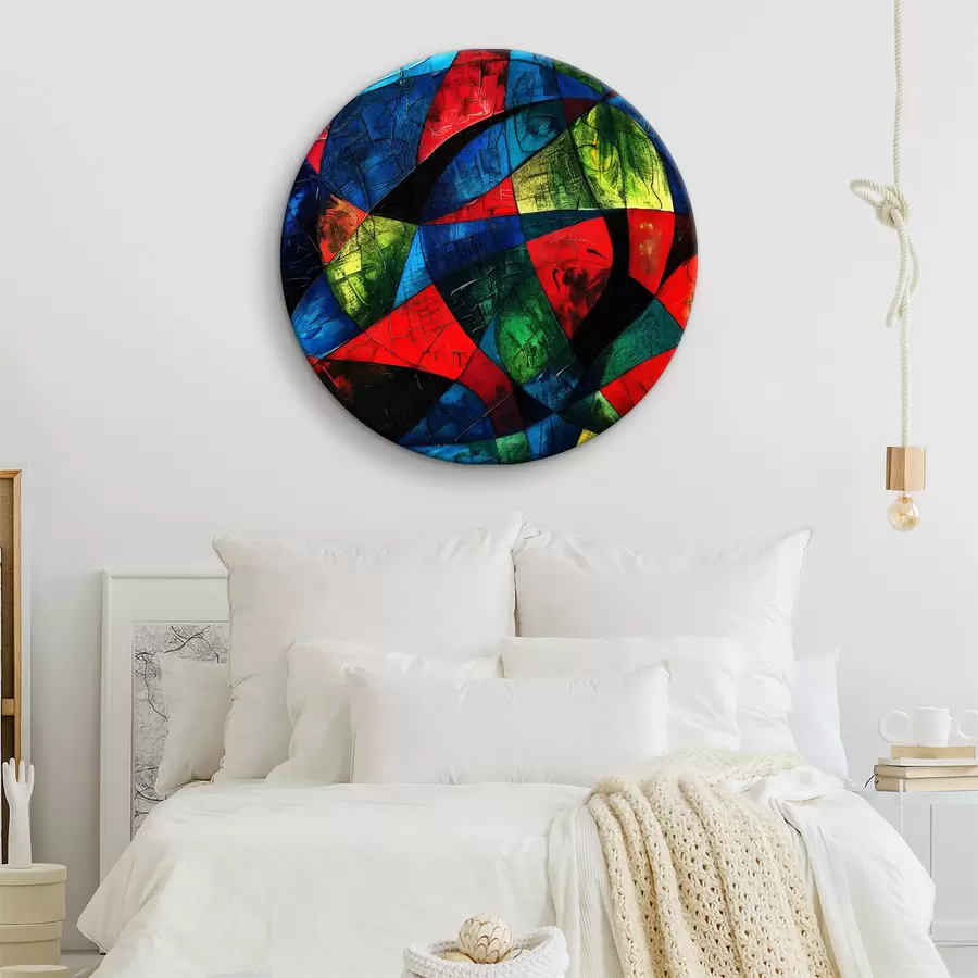 murales de pared Un vibrante mosaico de tonos entrelazados r38555