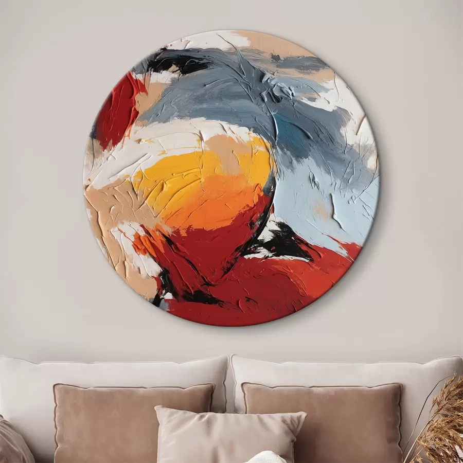 murales de pared Las emociones chocan en vívida abstracción r38579