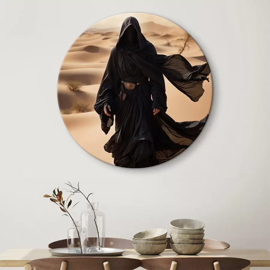 murales de pared Un misterioso errante en las arenas del desierto r38586