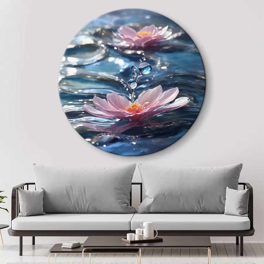 murales de pared Una flor flotando en el agua r38597