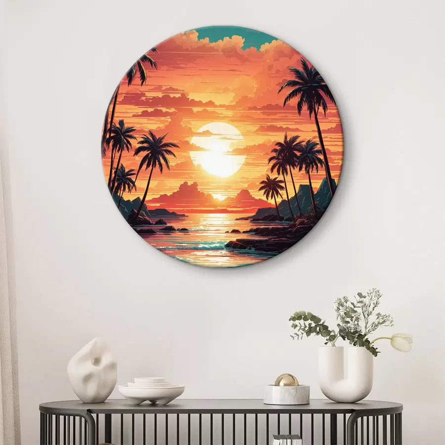 murales de pared Puesta de sol en la playa r38599