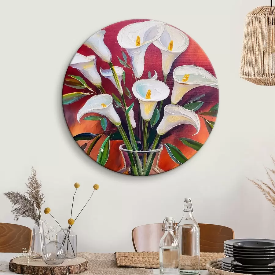 murales de pared Imagen de flores blancas en un jarrón r38605