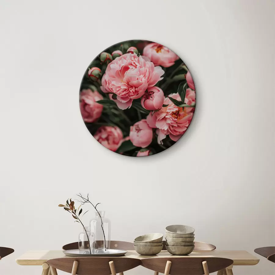 murales de pared peonías rosadas r40449