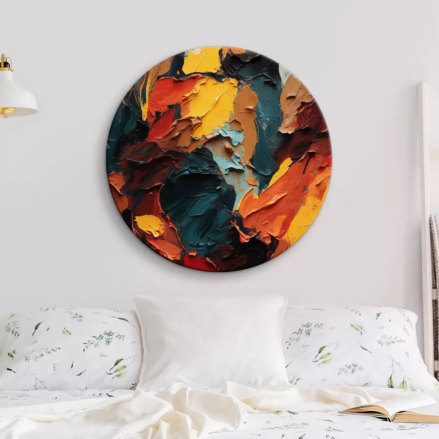 murales de pared Pintura al óleo abstracta multicolor r40457