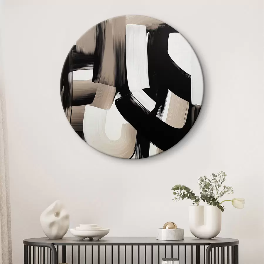 murales de pared Pintura abstracta con grandes pinceladas r40581