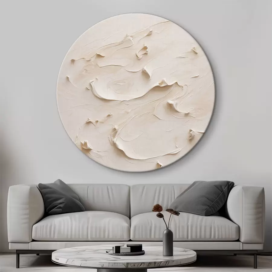 murales de pared Pintura abstracta al óleo en blanco r40623