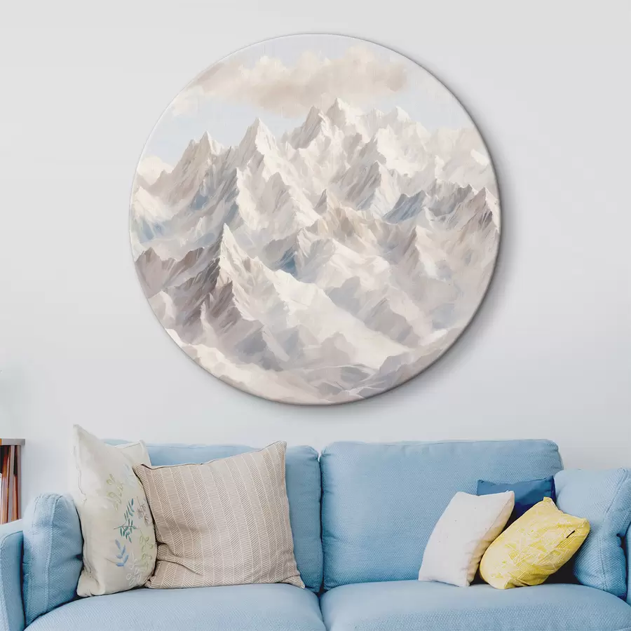 murales de pared Montañas blancas contra un cielo despejado r40630