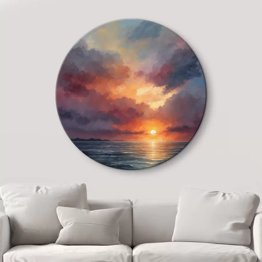 murales de pared Puesta de sol sobre el mar r40631