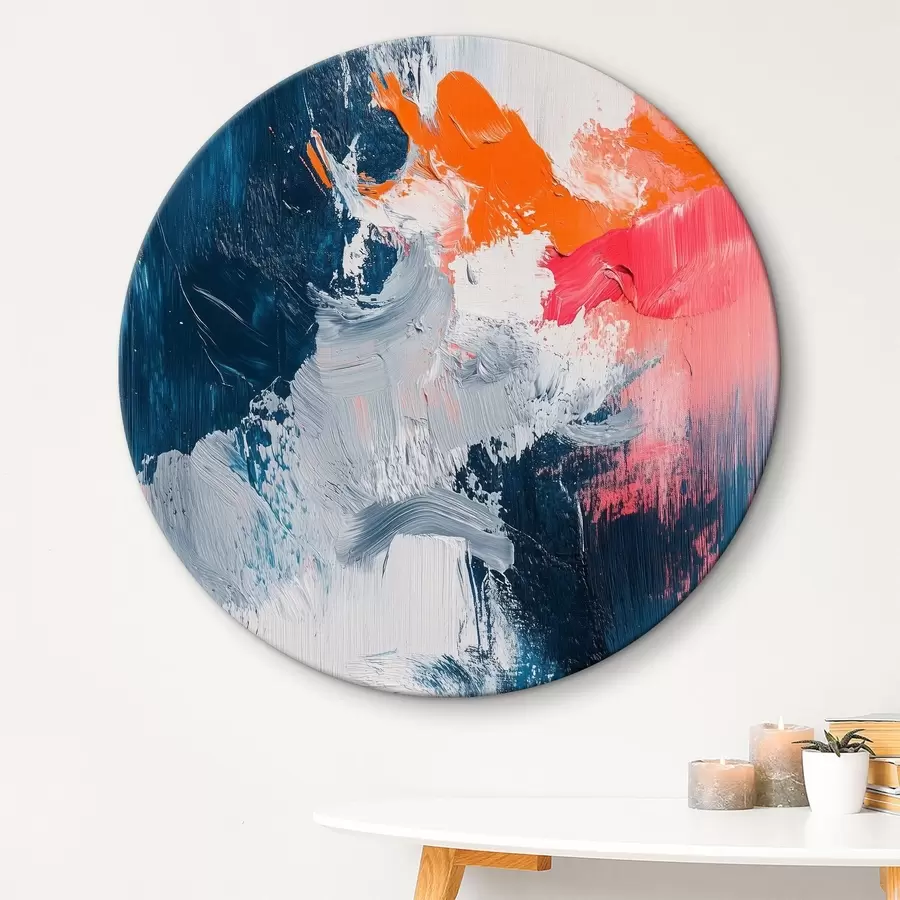 murales de pared Pintura al óleo abstracta y colorista r40652