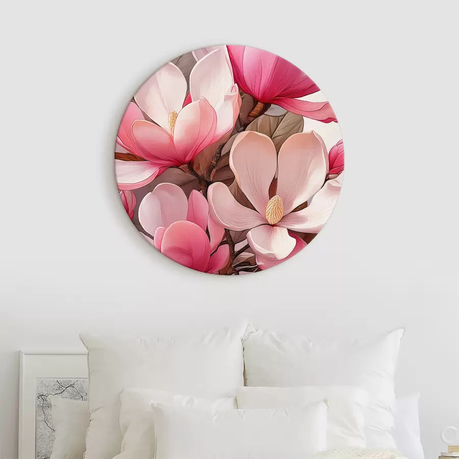 murales de pared magnolia rosa grande r40709