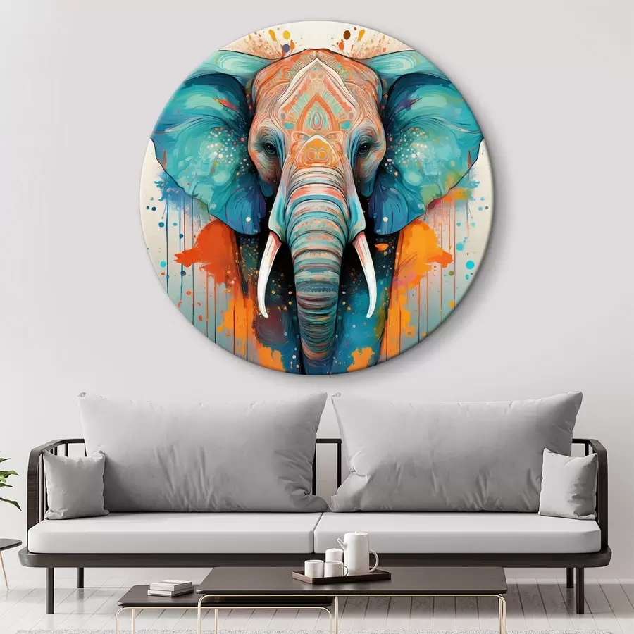 murales de pared elefante y trozos de pintura r40717