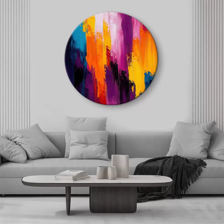 murales de pared Abstracción con pinceladas de color r40736