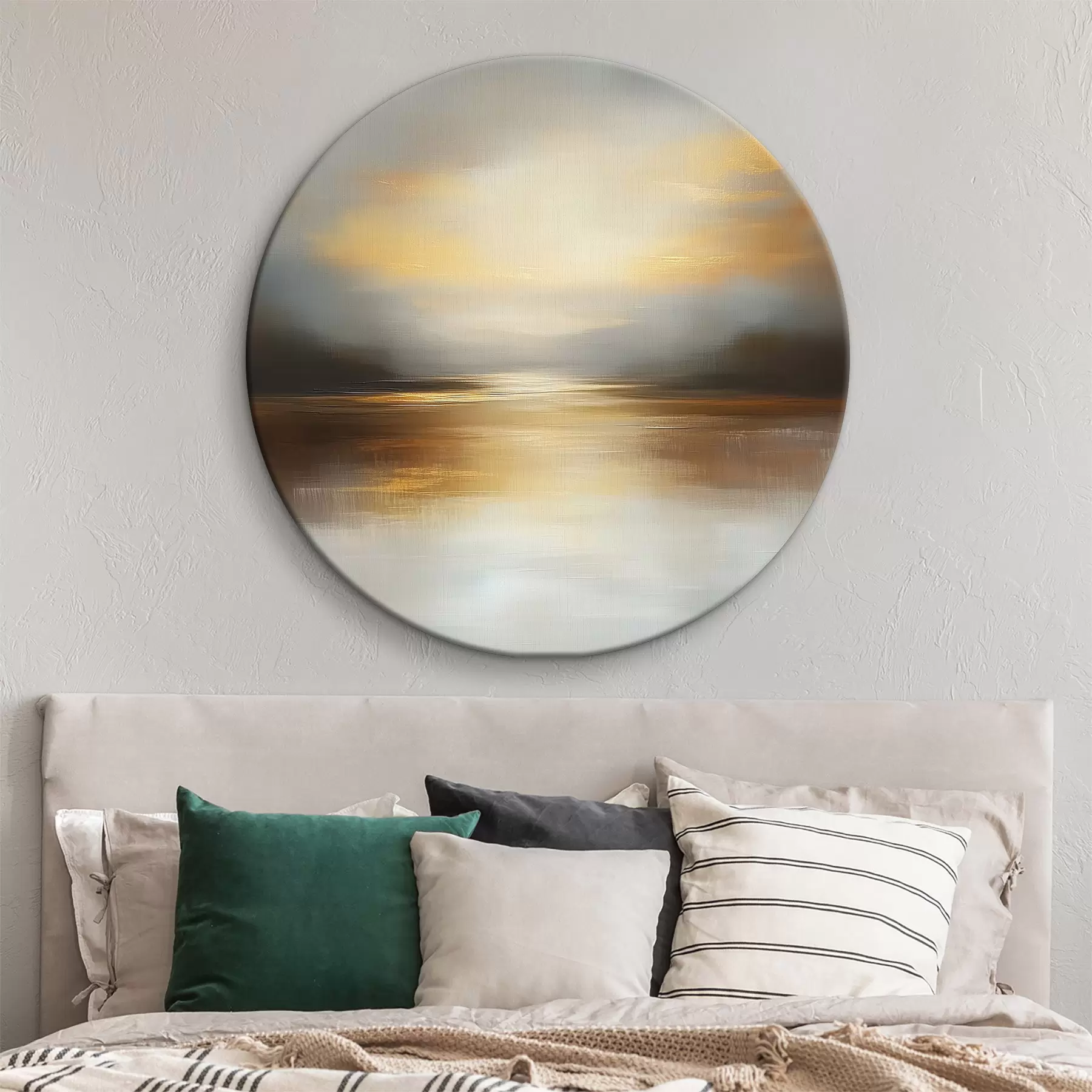 murales de pared Paisaje abstracto con puesta de sol r40738