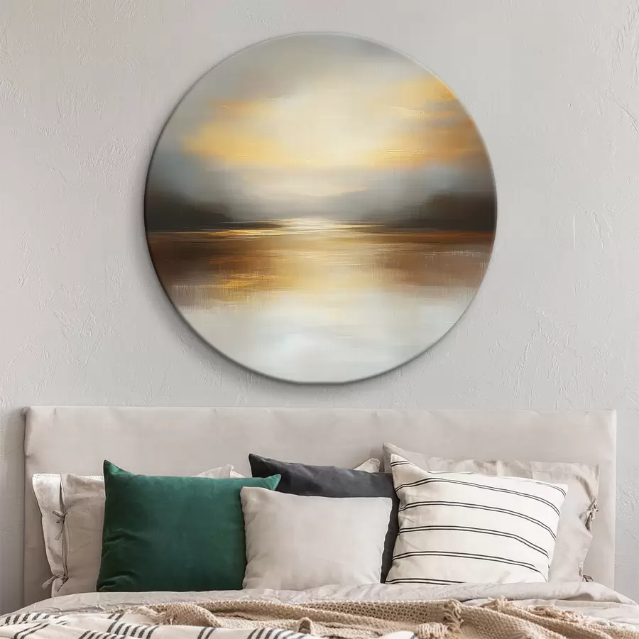 murales de pared Paisaje abstracto con puesta de sol r40738