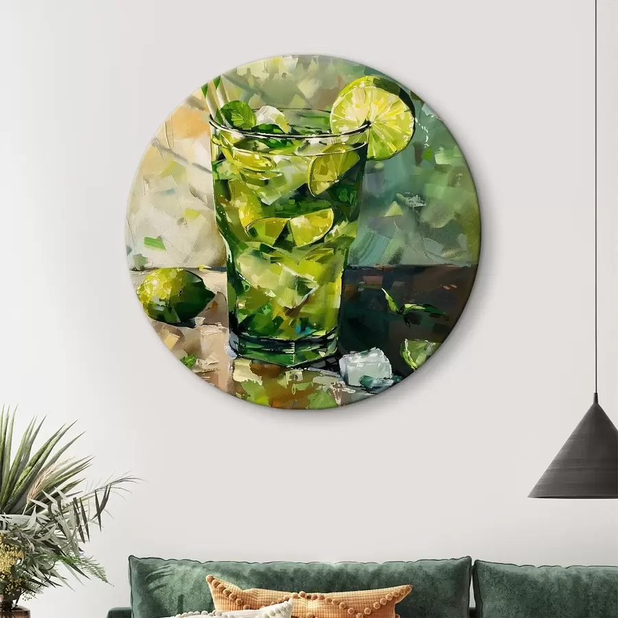 murales de pared Karina mojito en técnica de acuarela r40775