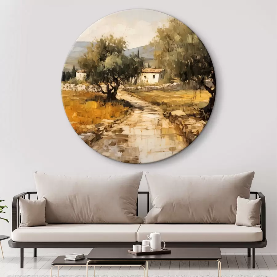 murales de pared Carretera al pueblo, olivos r40810