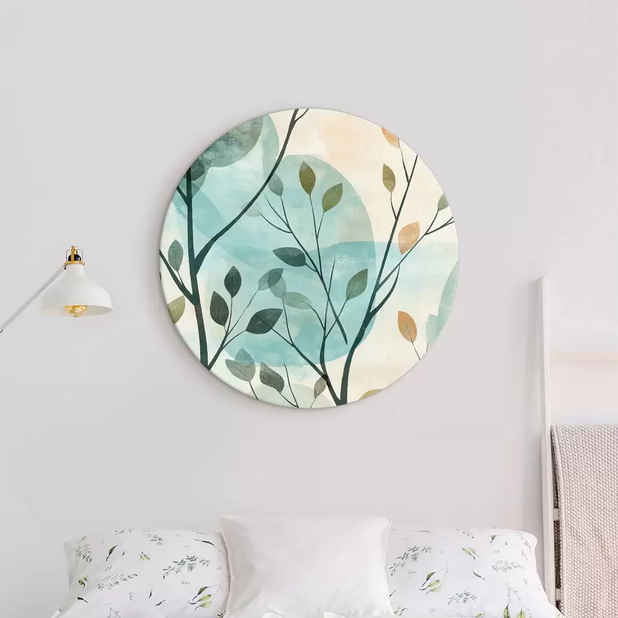 murales de pared Ramas, círculos de acuarela r40846