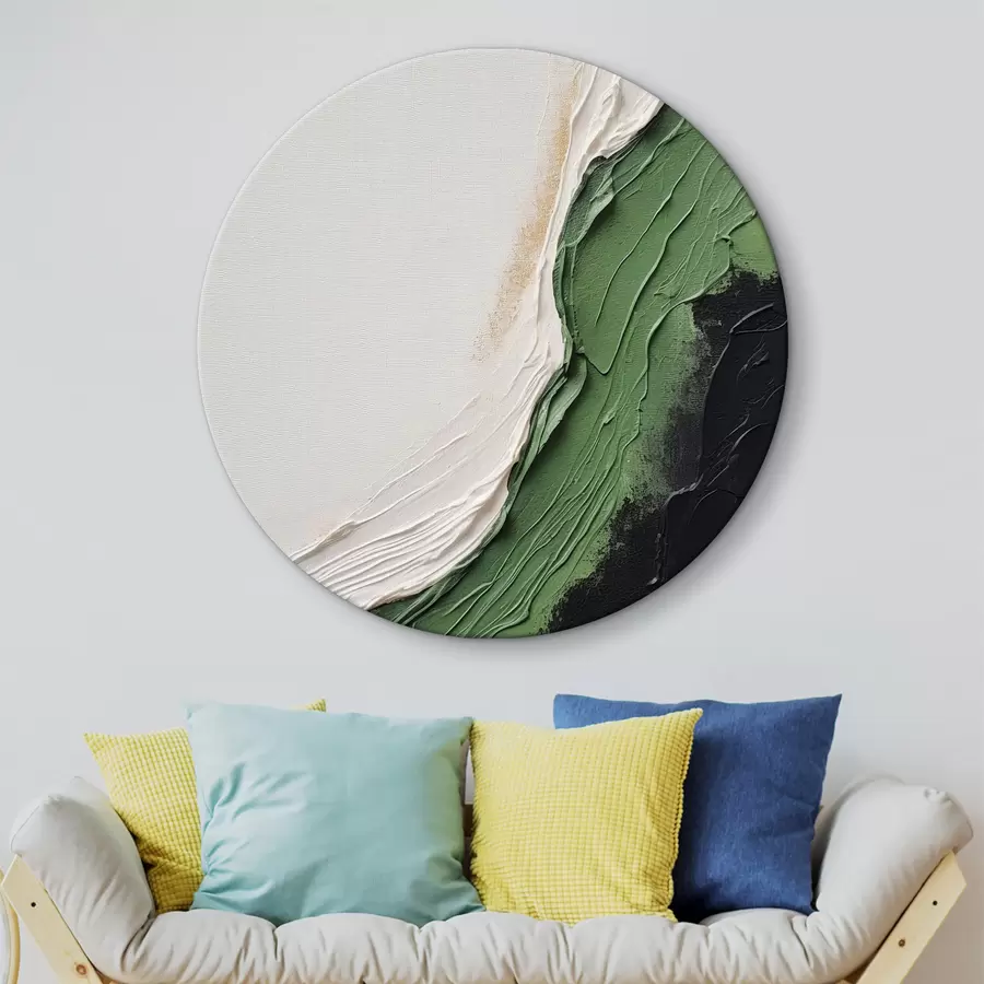 murales de pared Estuco, verde, color oscuro r40848