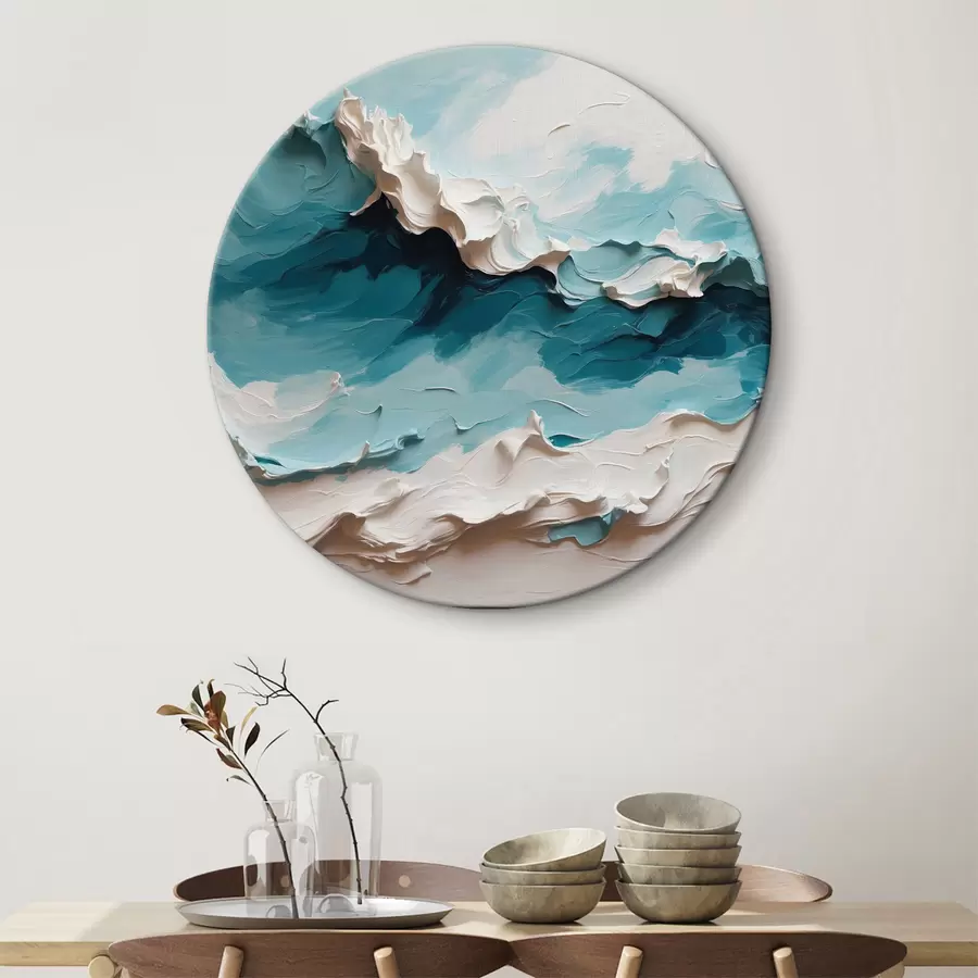 murales de pared Ola abstracta y espuma de mar r40859