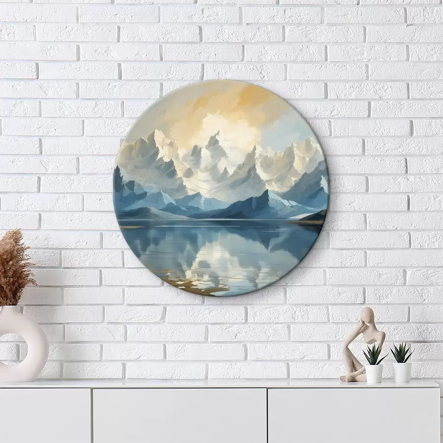 murales de pared Lago y montañas nevadas r40861