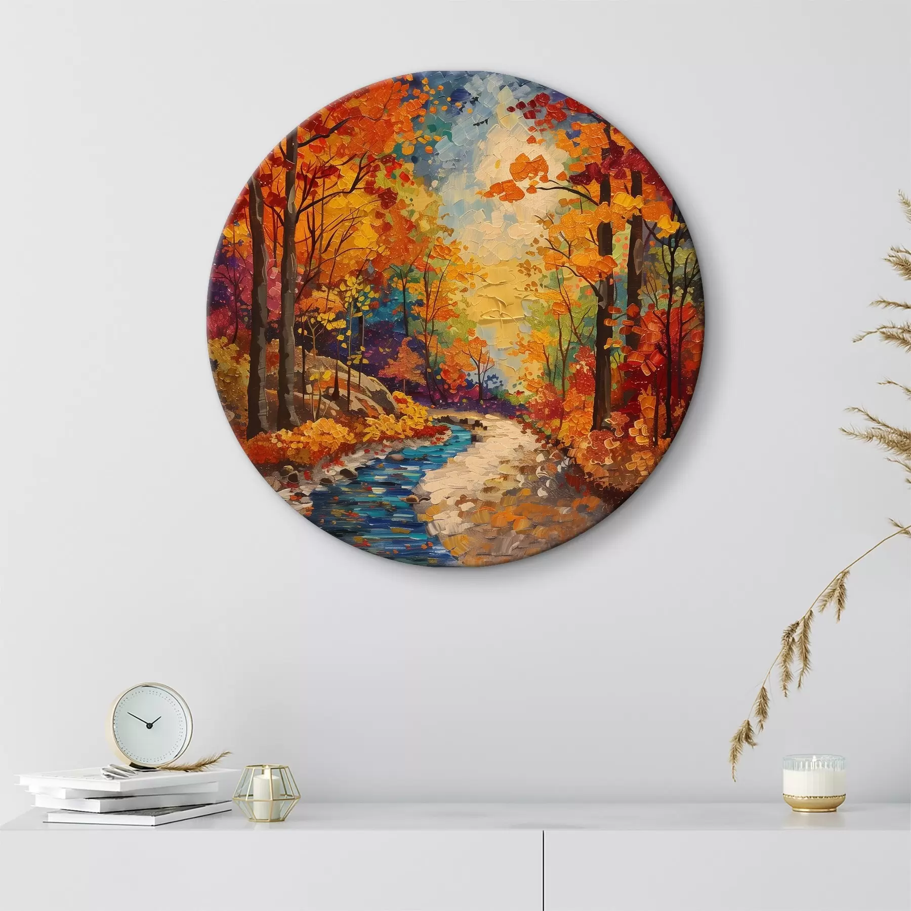 murales de pared Sendero en el bosque con acuarelas r40901