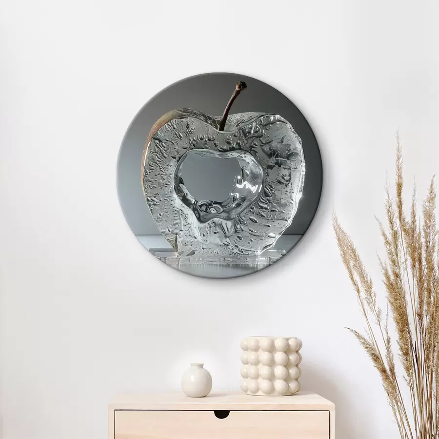 murales de pared Figura abstracta de manzana hecha de hielo r40910
