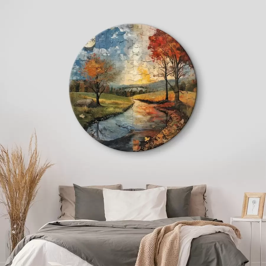 murales de pared Collage de estaciones en estilo puzzle r40920