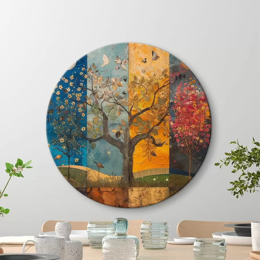 murales de pared Collage de acuarelas de las estaciones r40921