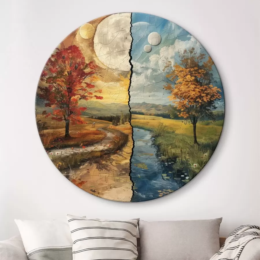 murales de pared Estaciones en acuarela r40923